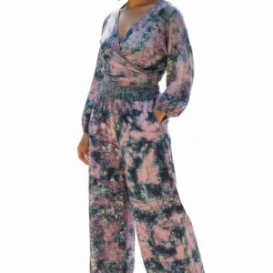 Ensemble Delila Pantalon Bleue-Rose